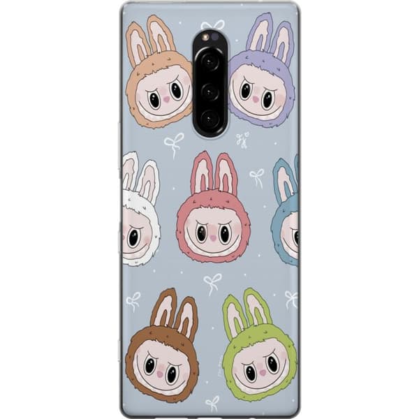 Sony Xperia 1 Gennemsigtig cover Pastel Labubu
