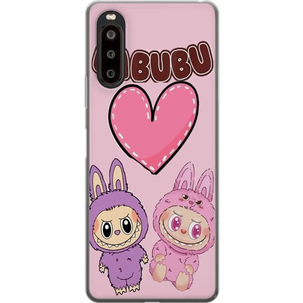 Sony Xperia 10 II Gennemsigtig cover Labubu Pink Monster