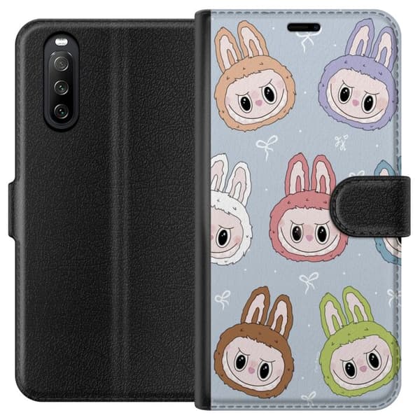 Sony Xperia 10 III Lompakkokotelo Pastel Labubu