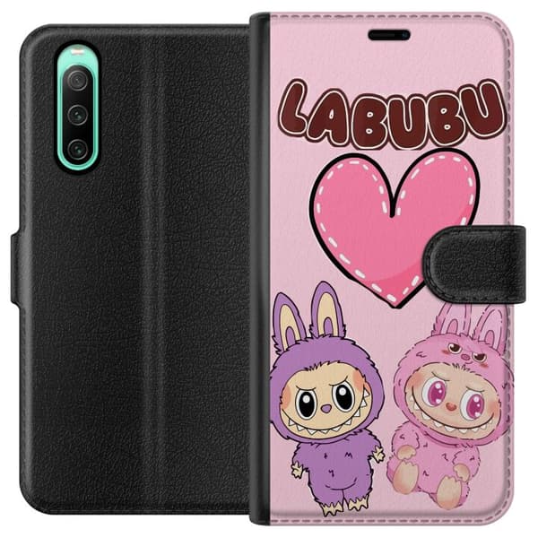 Sony Xperia 10 IV Lompakkokotelo Labubu Pink Monster
