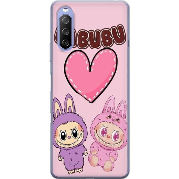 Sony Xperia 10 III Läpinäkyvä kuori Labubu Pink Monster