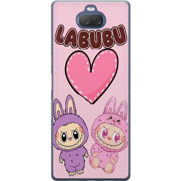 Sony Xperia 10 Plus Genomskinligt Skal Labubu Pink Monster