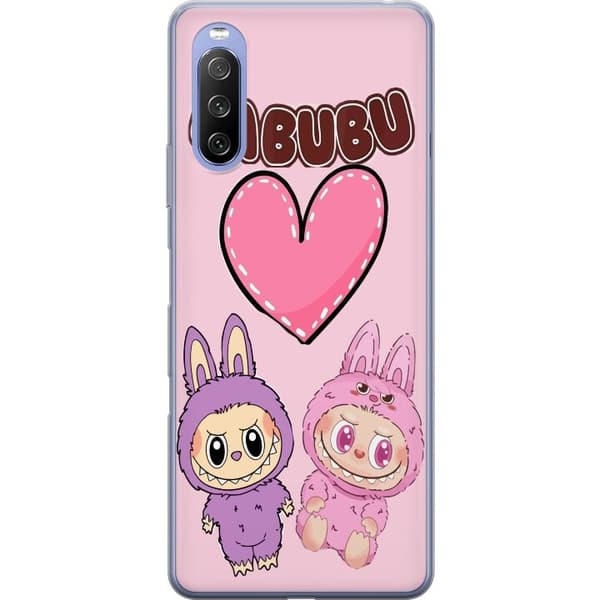 Sony Xperia 10 III Lite Läpinäkyvä kuori Labubu Pink Monster
