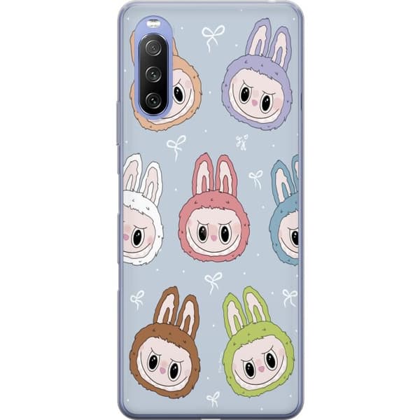 Sony Xperia 10 III Lite Läpinäkyvä kuori Pastel Labubu