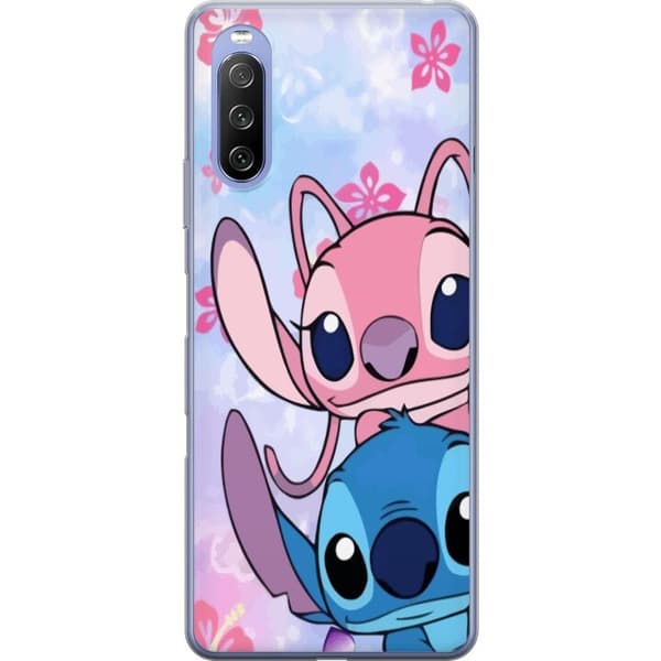 Sony Xperia 10 III Lite Läpinäkyvä kuori Stitch & Angel