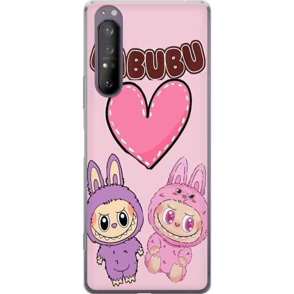Sony Xperia 1 II Läpinäkyvä kuori Labubu Pink Monster