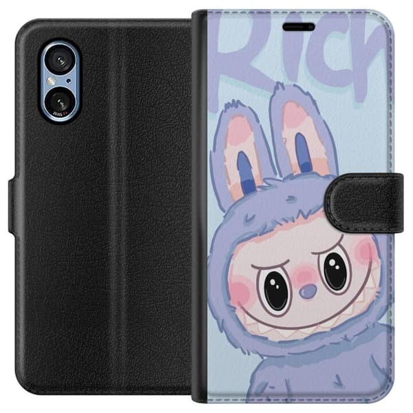 Sony Xperia 10 VI Lompakkokotelo Sininen Jänis Labubu