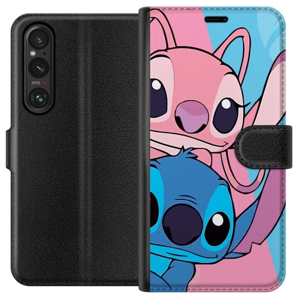 Sony Xperia 1 V Lompakkokotelo Stitch & Angel
