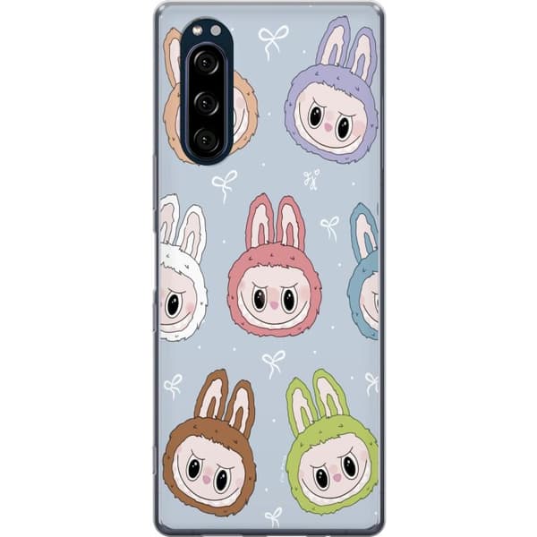 Sony Xperia 5 Läpinäkyvä kuori Pastel Labubu