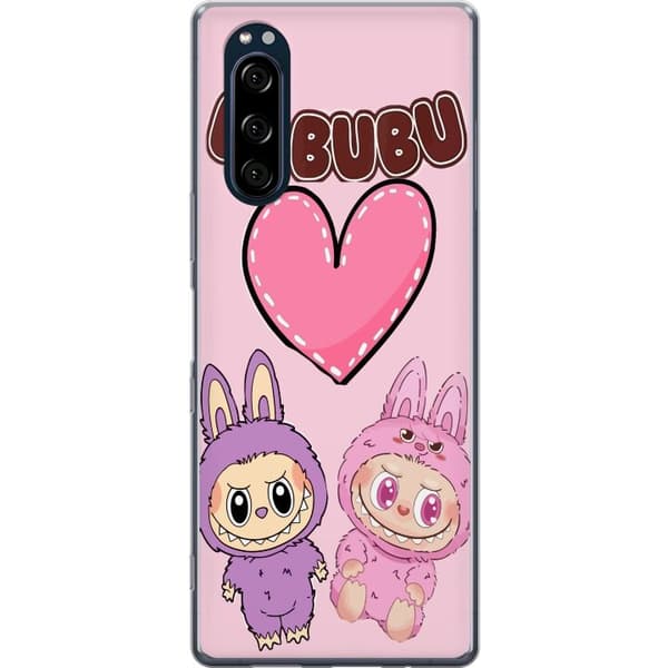 Sony Xperia 5 Läpinäkyvä kuori Labubu Pink Monster