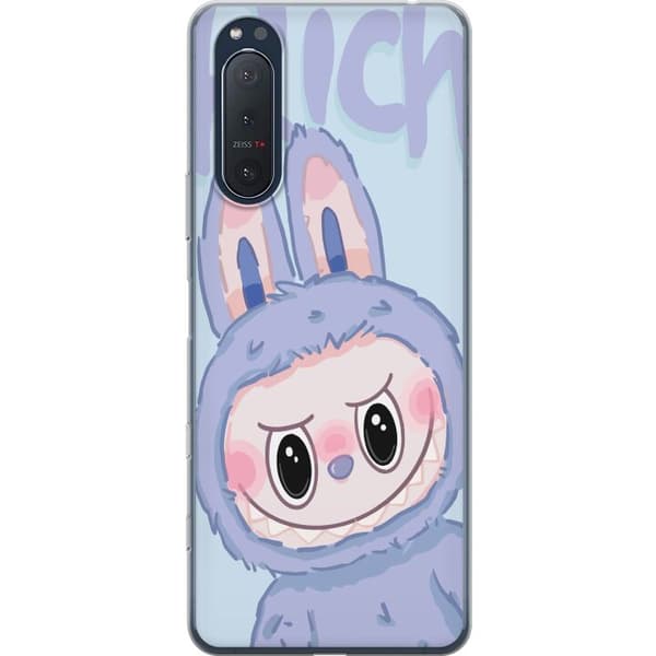 Sony Xperia 5 II Gennemsigtig cover Blå Kanin Labubu
