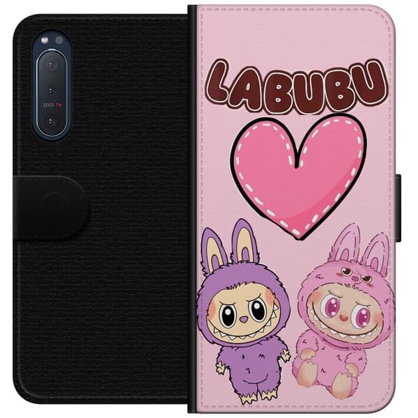 Sony Xperia 5 II Tegnebogsetui Labubu Pink Monster
