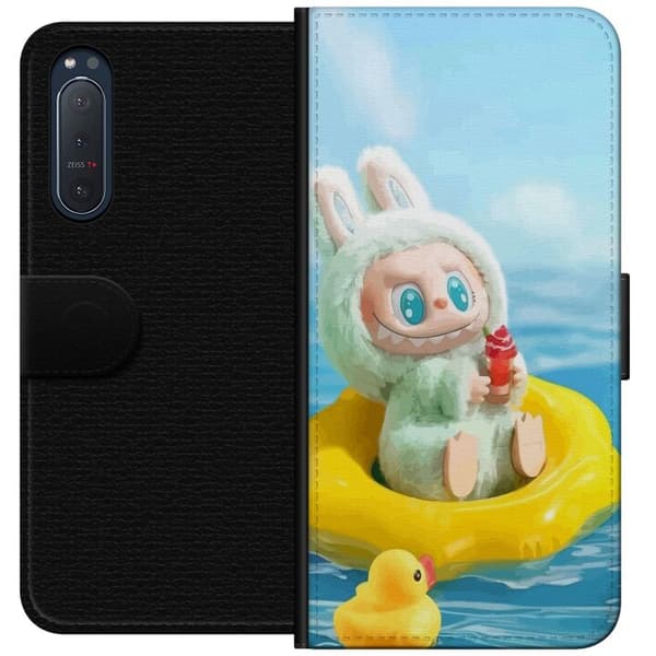 Sony Xperia 5 II Lompakkokotelo Labubu Macaron-sarja