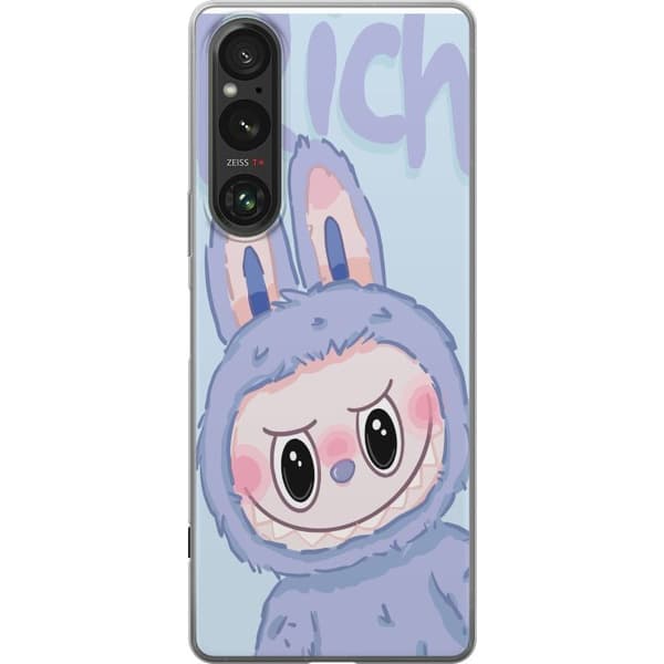 Sony Xperia 1 VI Läpinäkyvä kuori Sininen Jänis Labubu