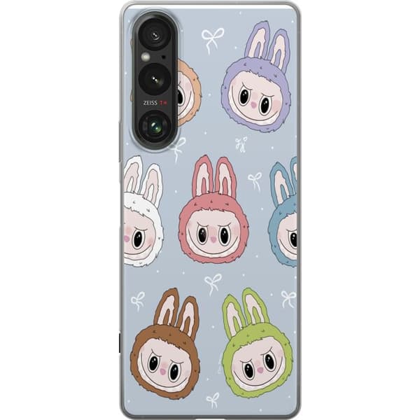Sony Xperia 1 V Läpinäkyvä kuori Pastel Labubu