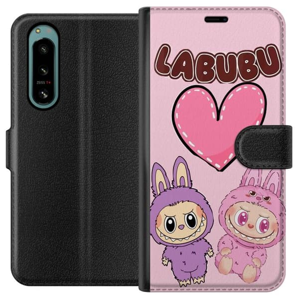 Sony Xperia 5 IV Tegnebogsetui Labubu Pink Monster