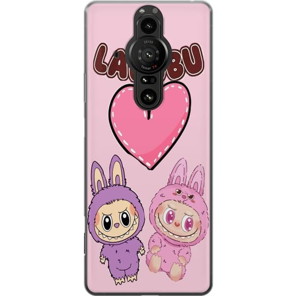 Sony Xperia Pro-I Läpinäkyvä kuori Labubu Pink Monster