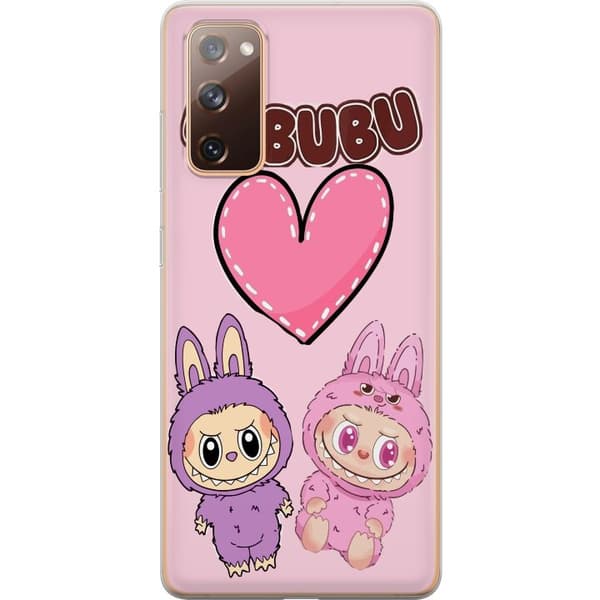 Samsung Galaxy S20 FE Läpinäkyvä kuori Labubu Pink Monster