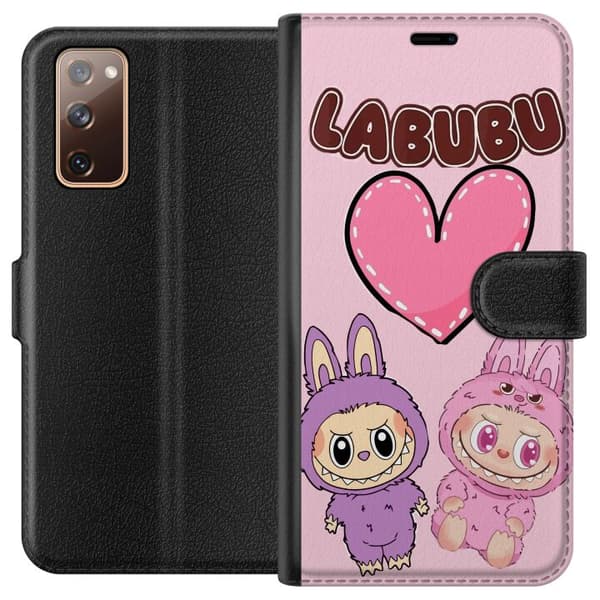 Samsung Galaxy S20 FE Lompakkokotelo Labubu Pink Monster