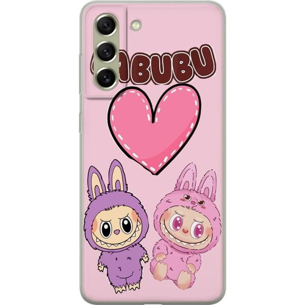 Samsung Galaxy S21 FE 5G Gjennomsiktig deksel Labubu Pink Monster