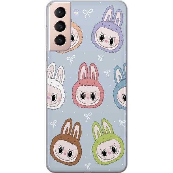 Samsung Galaxy S21 Genomskinligt Skal Pastel Labubu