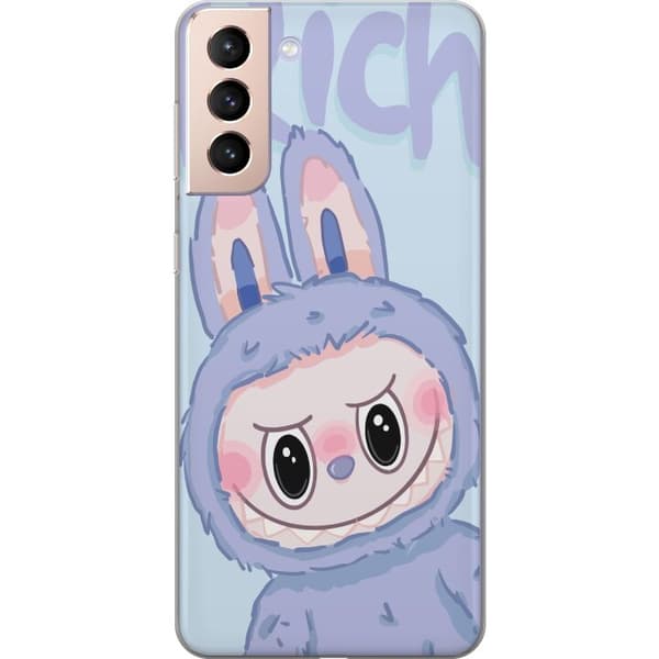 Samsung Galaxy S21 Gennemsigtig cover Blå Kanin Labubu