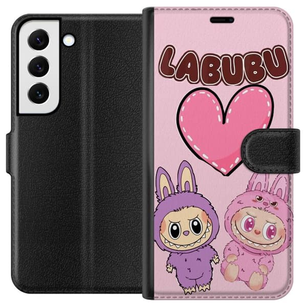 Samsung Galaxy S22 5G Tegnebogsetui Labubu Pink Monster