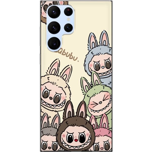 Samsung Galaxy S22 Ultra 5G Gennemsigtig cover Labubu Pastel Collection