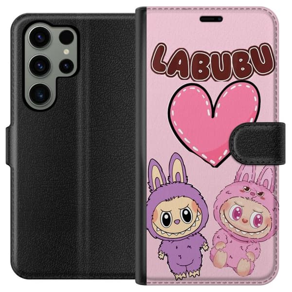 Samsung Galaxy S23 Ultra Lommeboketui Labubu Pink Monster