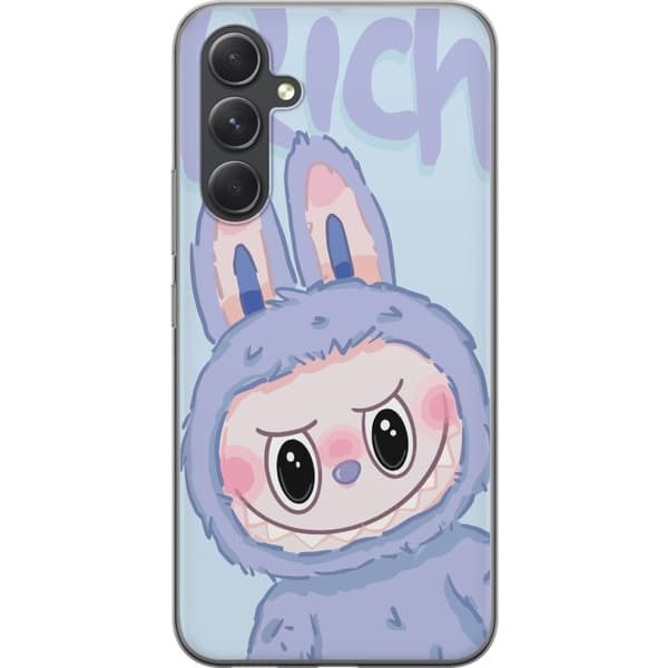 Samsung Galaxy S24+ Gennemsigtig cover Blå Kanin Labubu