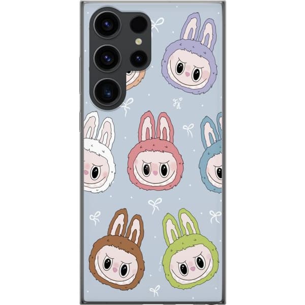 Samsung Galaxy S24 Ultra Genomskinligt Skal Pastel Labubu