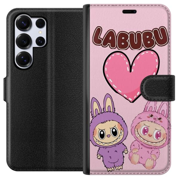 Samsung Galaxy S25 Ultra Lompakkokotelo Labubu Pink Monster