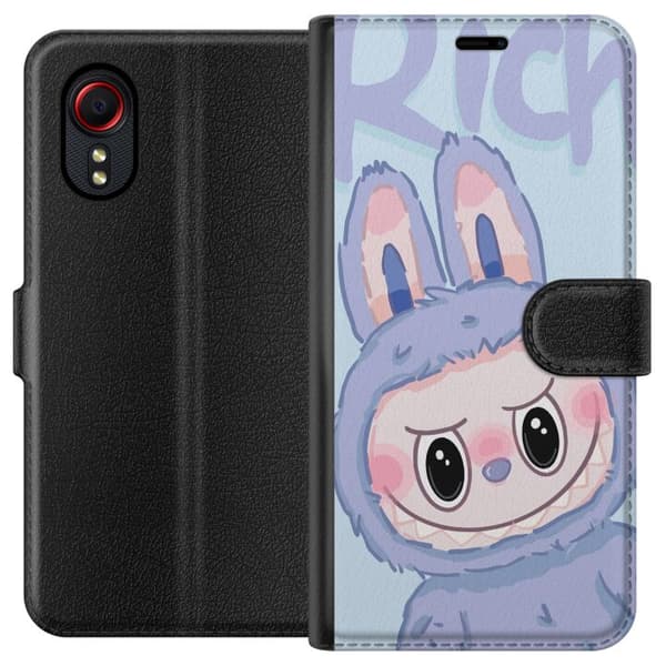 Samsung Galaxy Xcover 5 Tegnebogsetui Blå Kanin Labubu