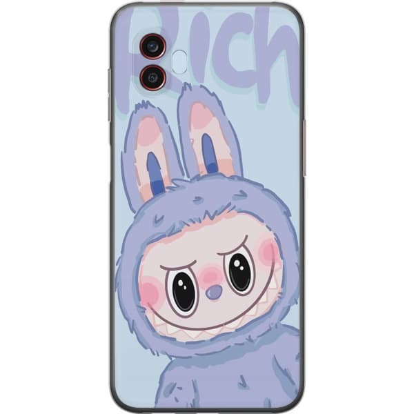 Samsung Galaxy Xcover6 Pro Genomskinligt Skal Blue Bunny Labubu