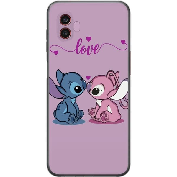 Samsung Galaxy Xcover6 Pro Genomskinligt Skal Lilo & Stitch – Angel Edition