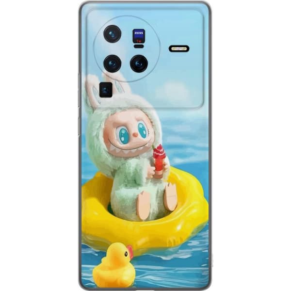 vivo X80 Pro Läpinäkyvä kuori Labubu Macaron-sarja