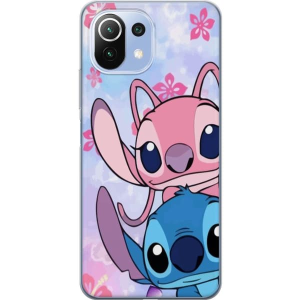 Xiaomi 11 Lite 5G NE Genomskinligt Skal Stitch & Angel