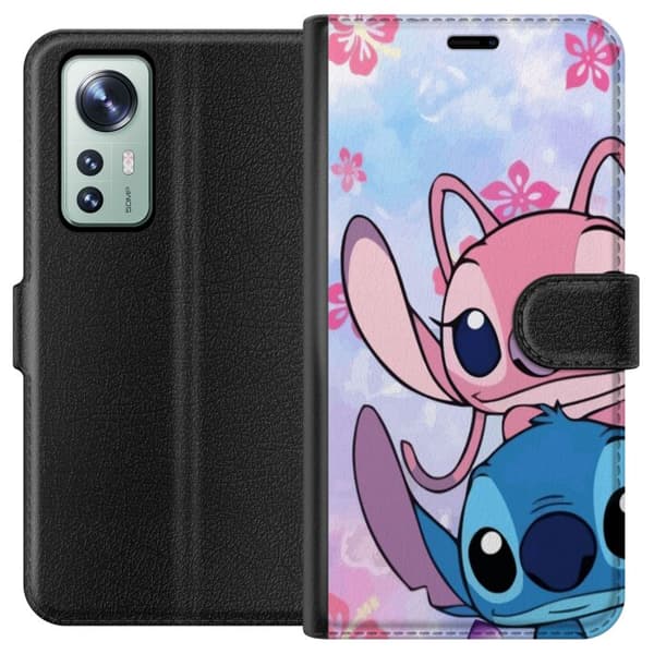 Xiaomi 12 Lompakkokotelo Stitch & Angel