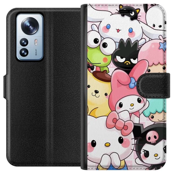Xiaomi 12 Pro Tegnebogsetui Kawaii Sanrio Crew