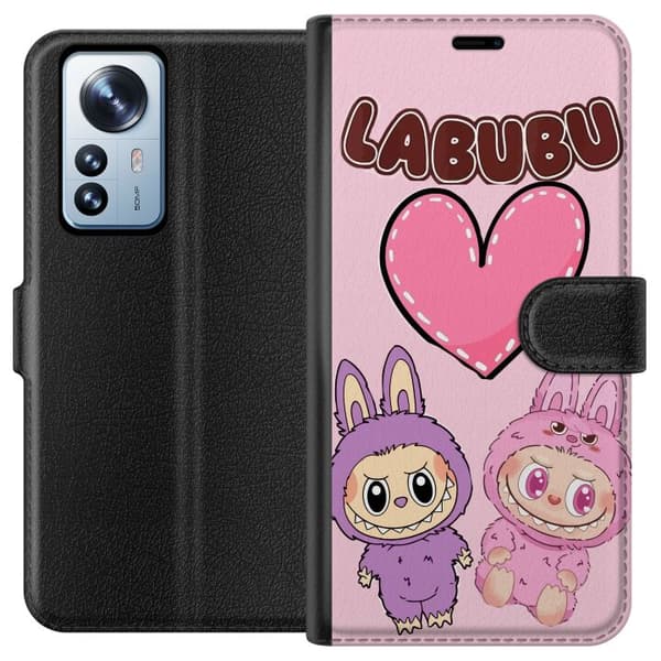 Xiaomi 12 Pro Lommeboketui Labubu Pink Monster