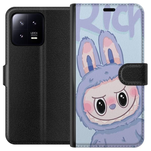 Xiaomi 13 Tegnebogsetui Blå Kanin Labubu
