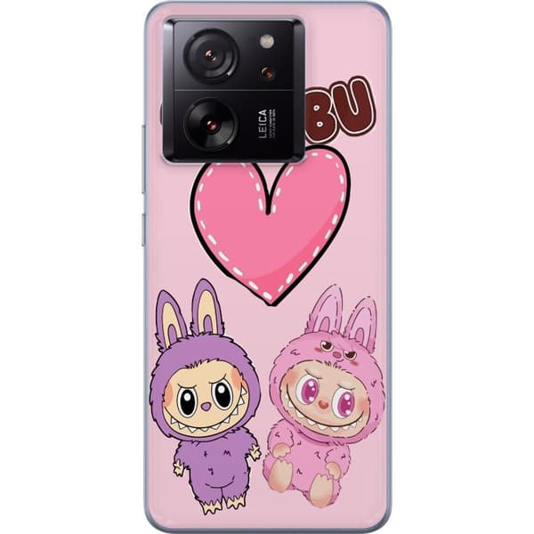 Xiaomi 13T Pro Gjennomsiktig deksel Labubu Pink Monster