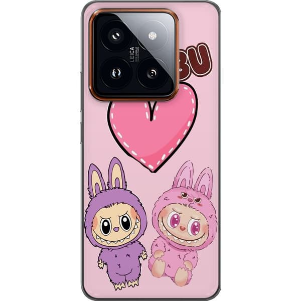Xiaomi 14 Pro Genomskinligt Skal Labubu Pink Monster