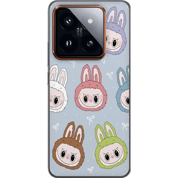 Xiaomi 14 Pro Gjennomsiktig deksel Pastel Labubu