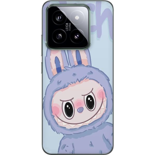 Xiaomi 14 Läpinäkyvä kuori Sininen Jänis Labubu