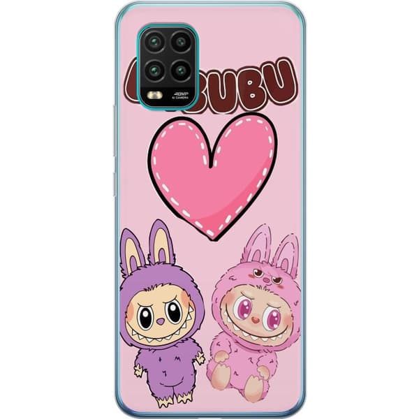 Xiaomi Mi 10 Lite 5G Genomskinligt Skal Labubu Pink Monster