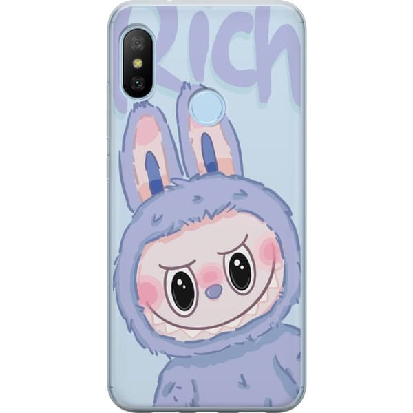 Xiaomi Mi A2 Lite Läpinäkyvä kuori Sininen Jänis Labubu