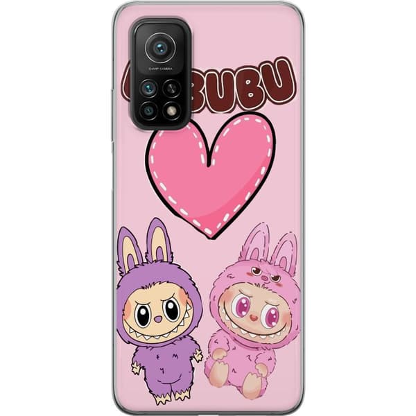 Xiaomi Mi 10T Pro 5G Gjennomsiktig deksel Labubu Pink Monster