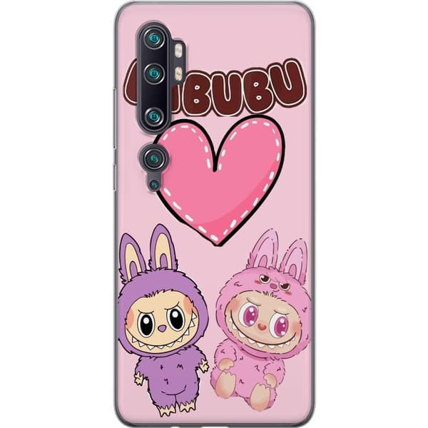 Xiaomi Mi Note 10 Pro Gennemsigtig cover Labubu Pink Monster