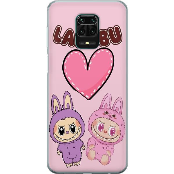 Xiaomi Redmi Note 9 Pro Gjennomsiktig deksel Labubu Pink Monster